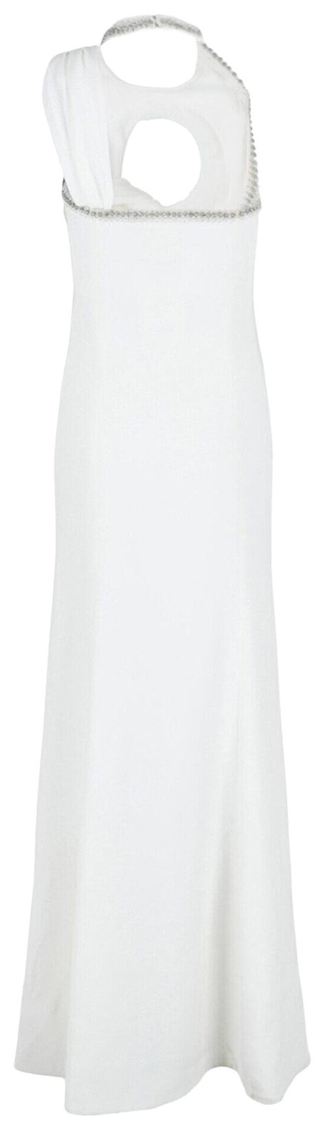 Givenchy Cutout Crystal Embellished Gown WhiteSilver