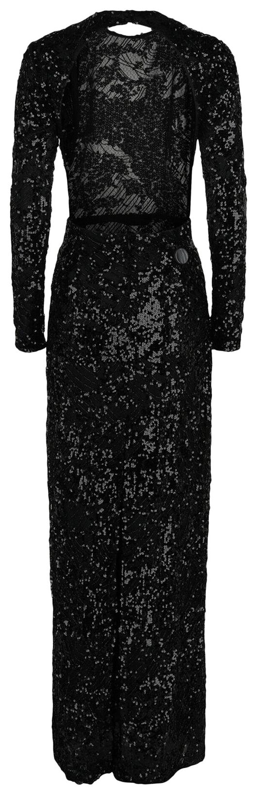 Givenchy Embroidered Sequin Gown with Cutout Detail Black