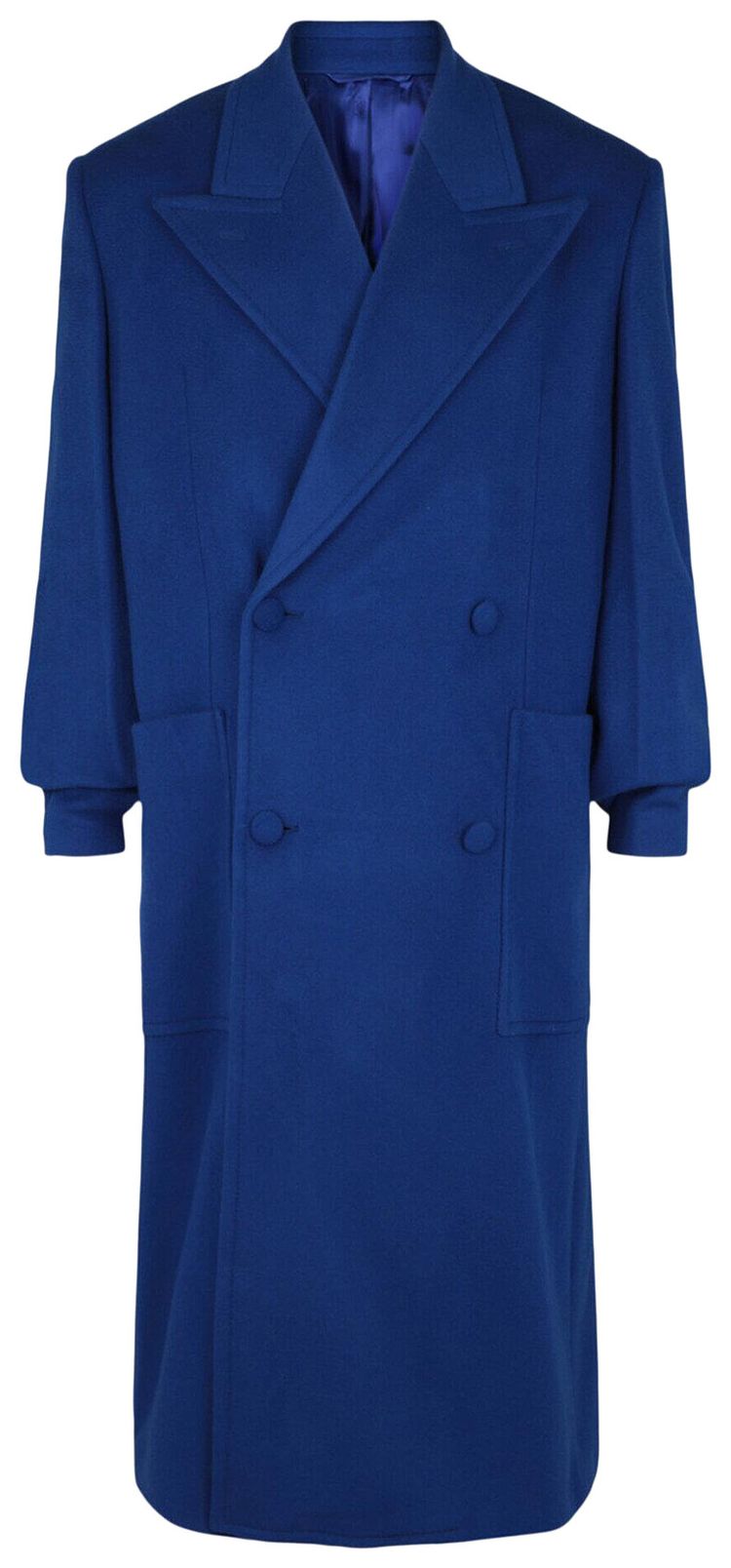 Givenchy Oversized Wool Blend Long Coat Royal Blue