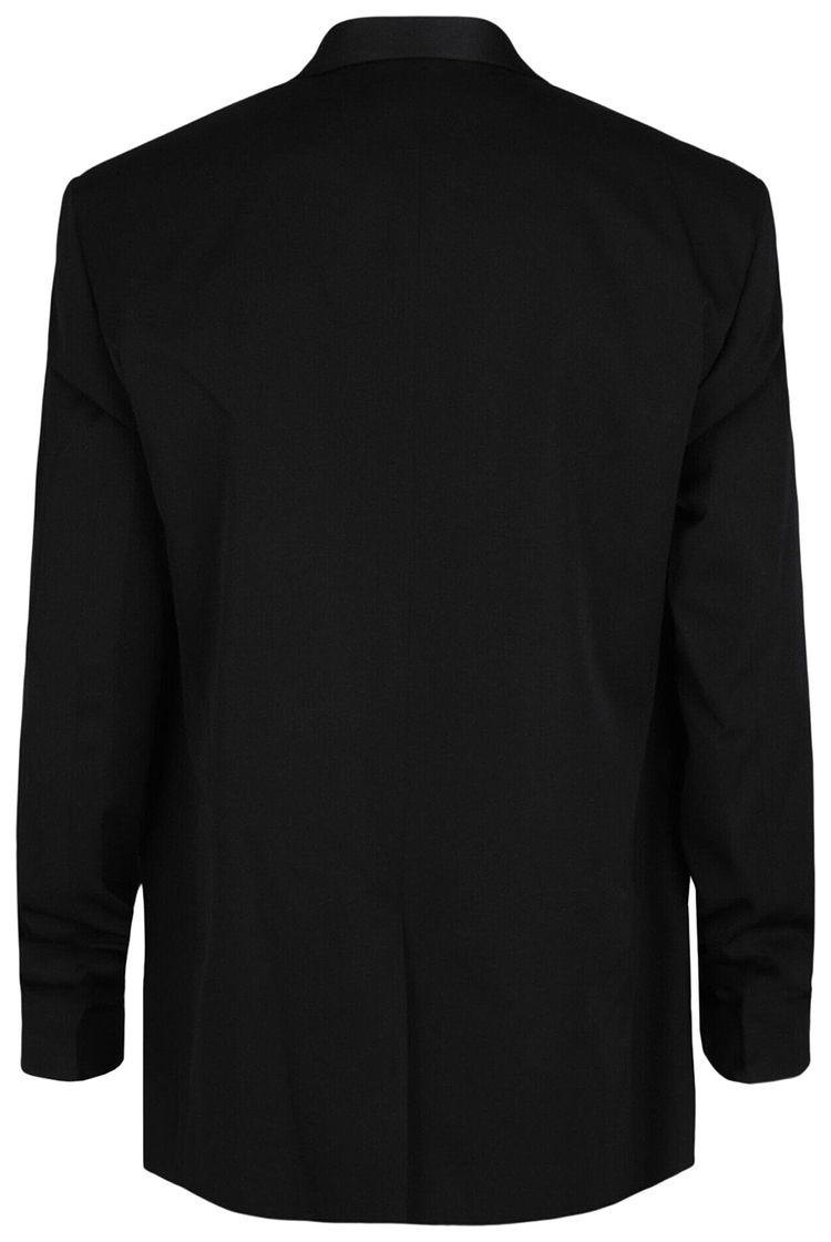 Givenchy Wool Jacket with Satin Shawl Lapel Black