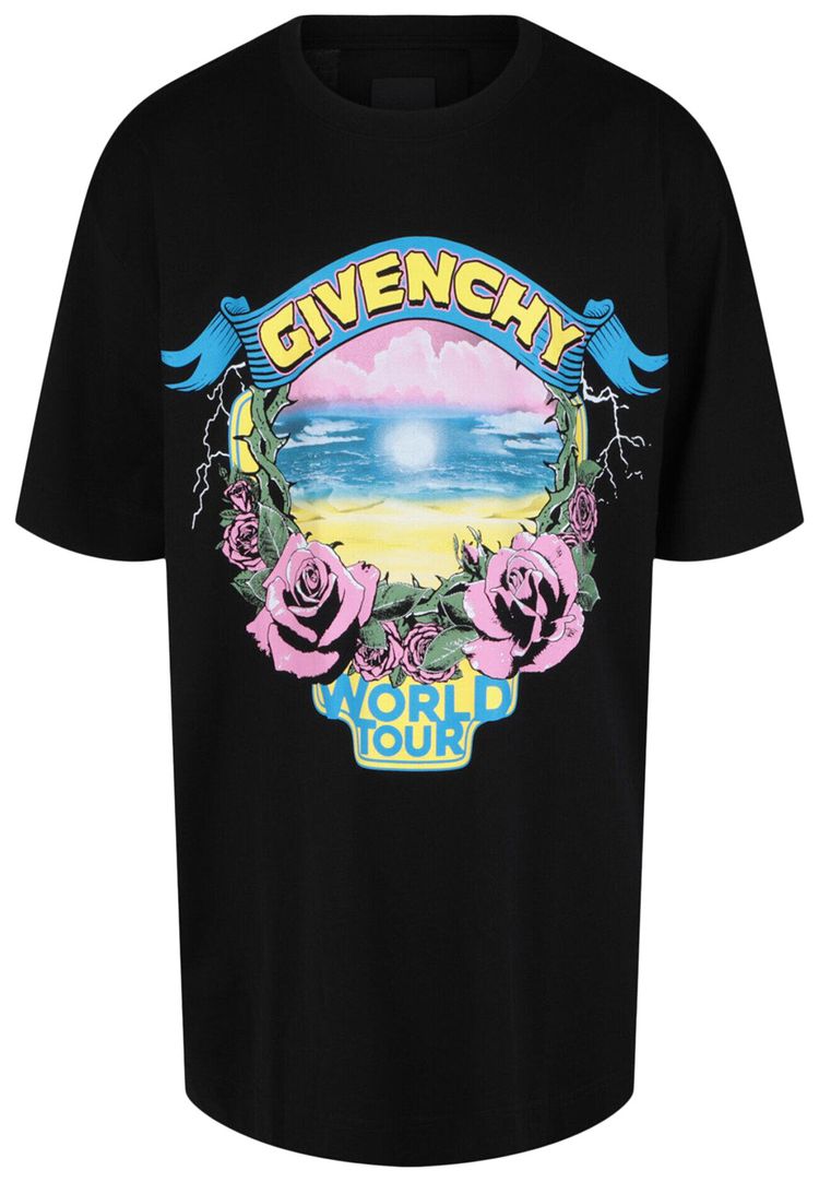 Givenchy World Tour Oversized T Shirt Black