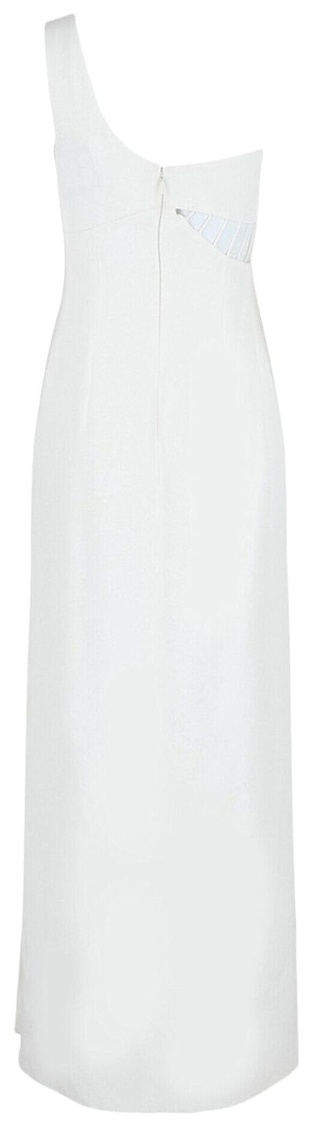 Givenchy One Shoulder Cutout Gown Off White
