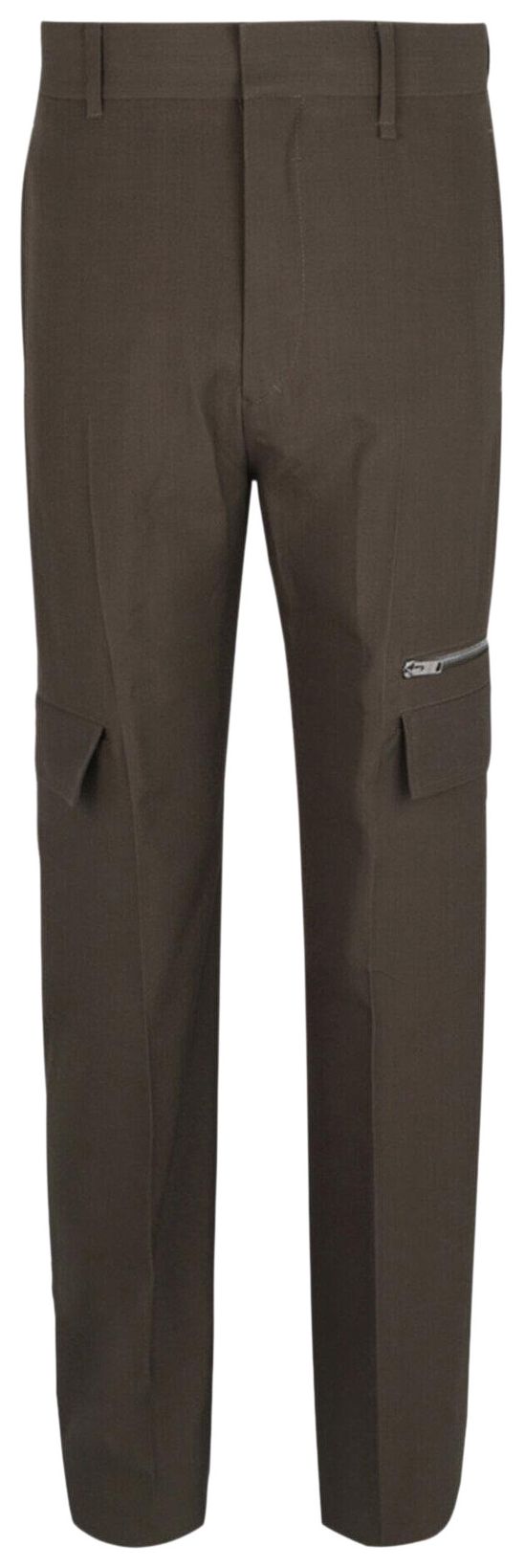 Givenchy Tailored Wool Pants with Pocket Details Khaki