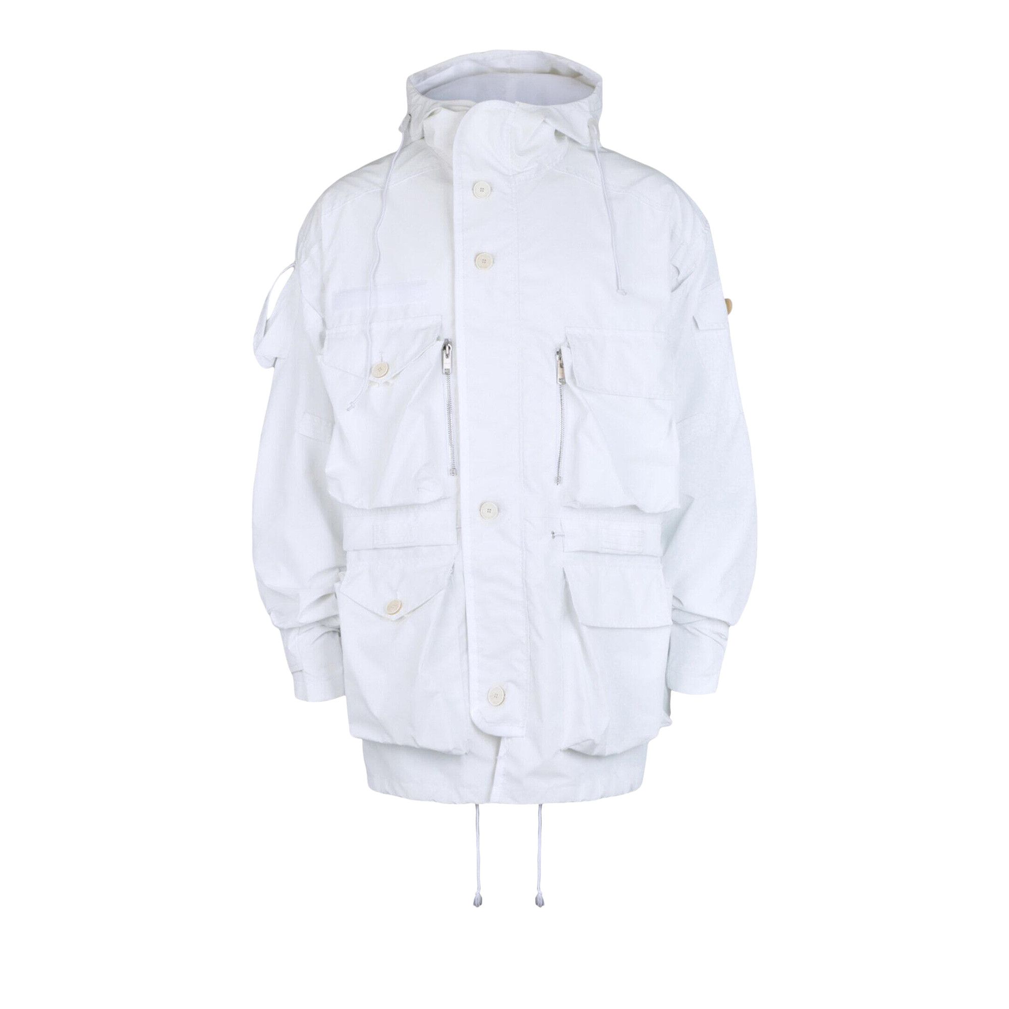 Buy Givenchy Utilitarian Hooded Nylon Windbreaker 'White