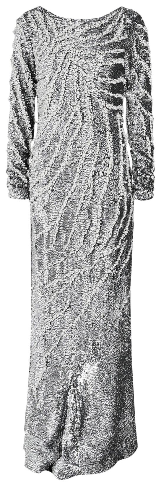 Givenchy Sequined Mermaid Gown Silver
