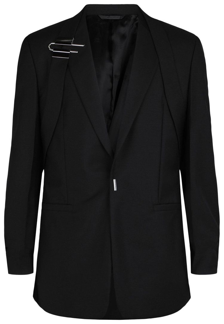 Givenchy U Lock Harness Slim Fit Blazer Black