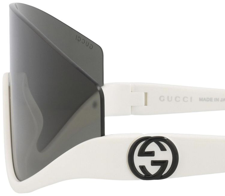 Gucci Shield Frame Injection Sunglasses WhiteGrey
