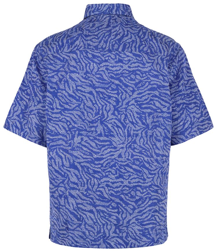 Givenchy Printed Short Sleeve Shirt Blue