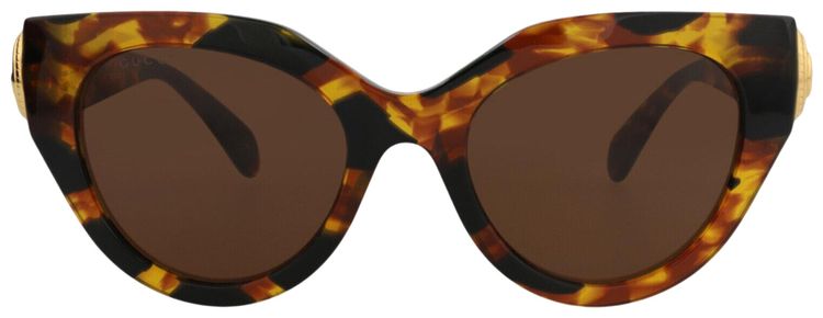 Gucci Cat Eye Frame Recycled Acetate Sunglasses HavanaBrown