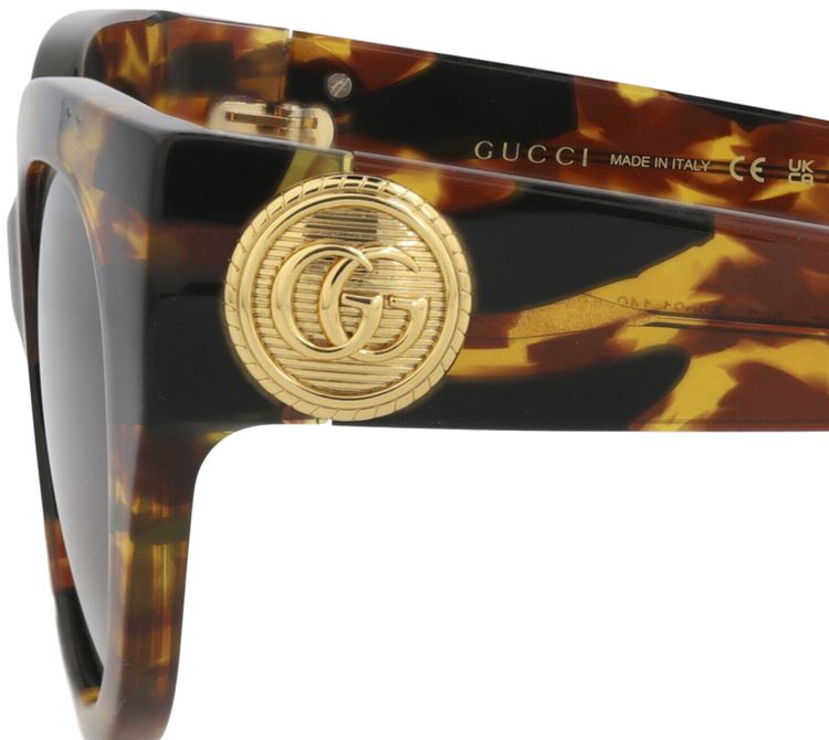 Gucci Cat Eye Frame Recycled Acetate Sunglasses HavanaBrown