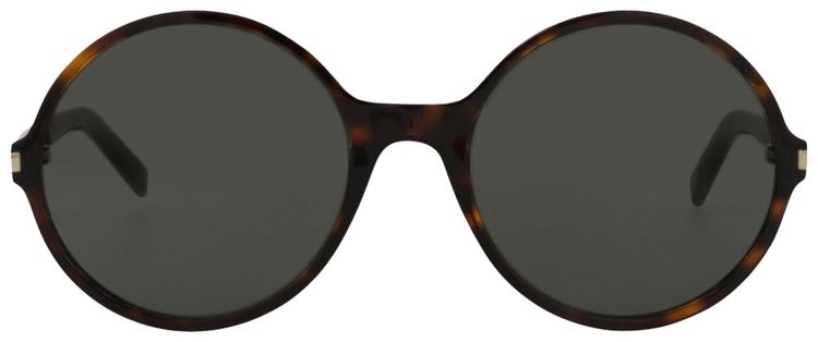 Saint Laurent Round Frame Acetate Sunglasses HavanaGrey