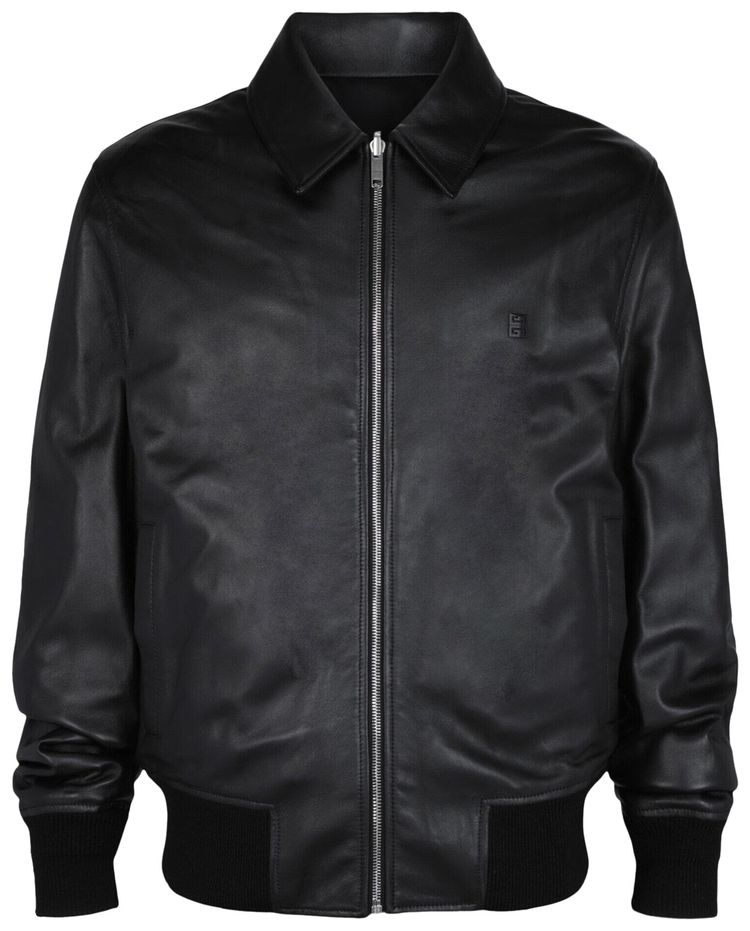 Givenchy Reversible Leather Bomber Jacket Black