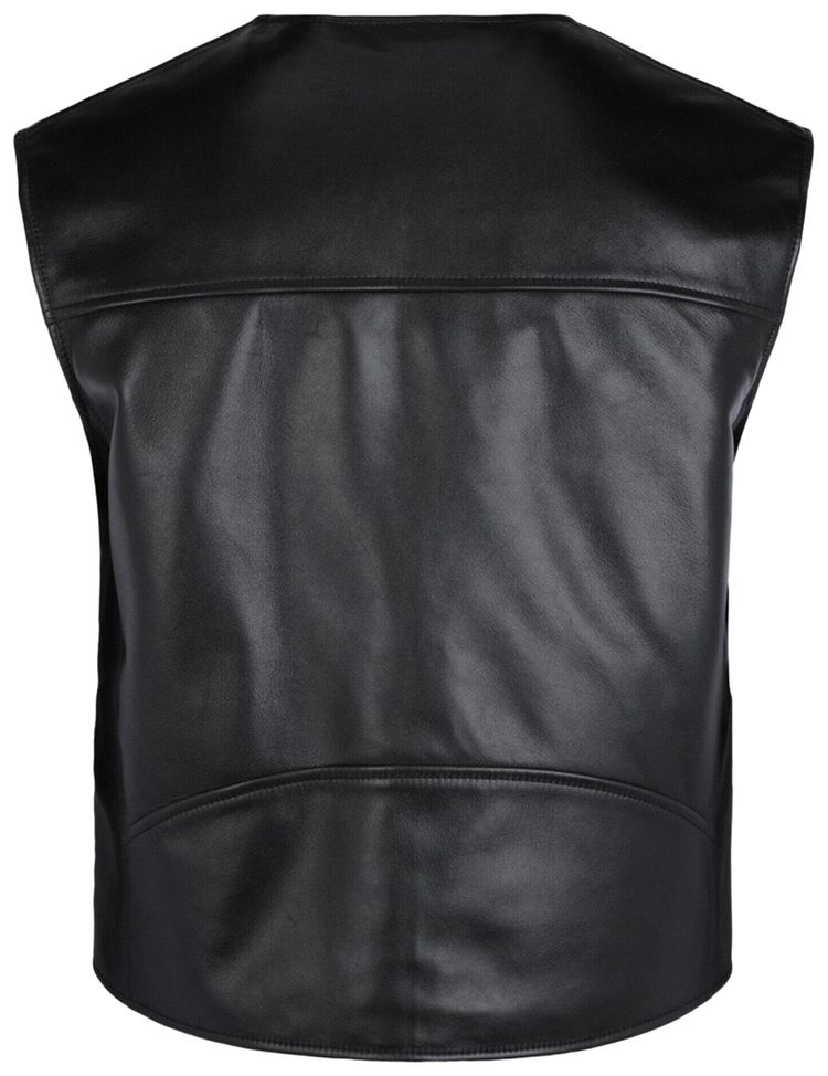 Givenchy Snap Leather Vest Black