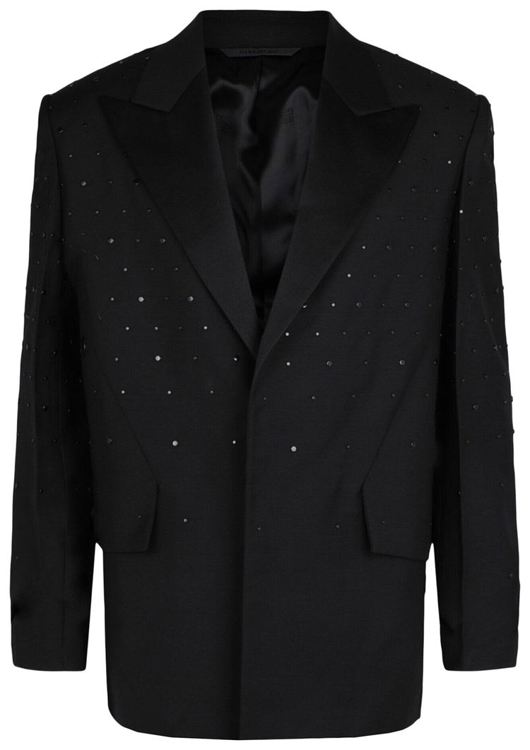 Givenchy Studded Single Breasted Blazer Black