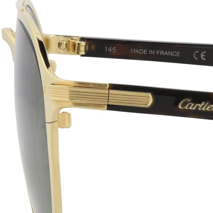 Cartier Aviator Frame Metal Sunglasses GoldHavanaGreen