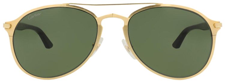 Cartier Aviator Frame Metal Sunglasses GoldHavanaGreen