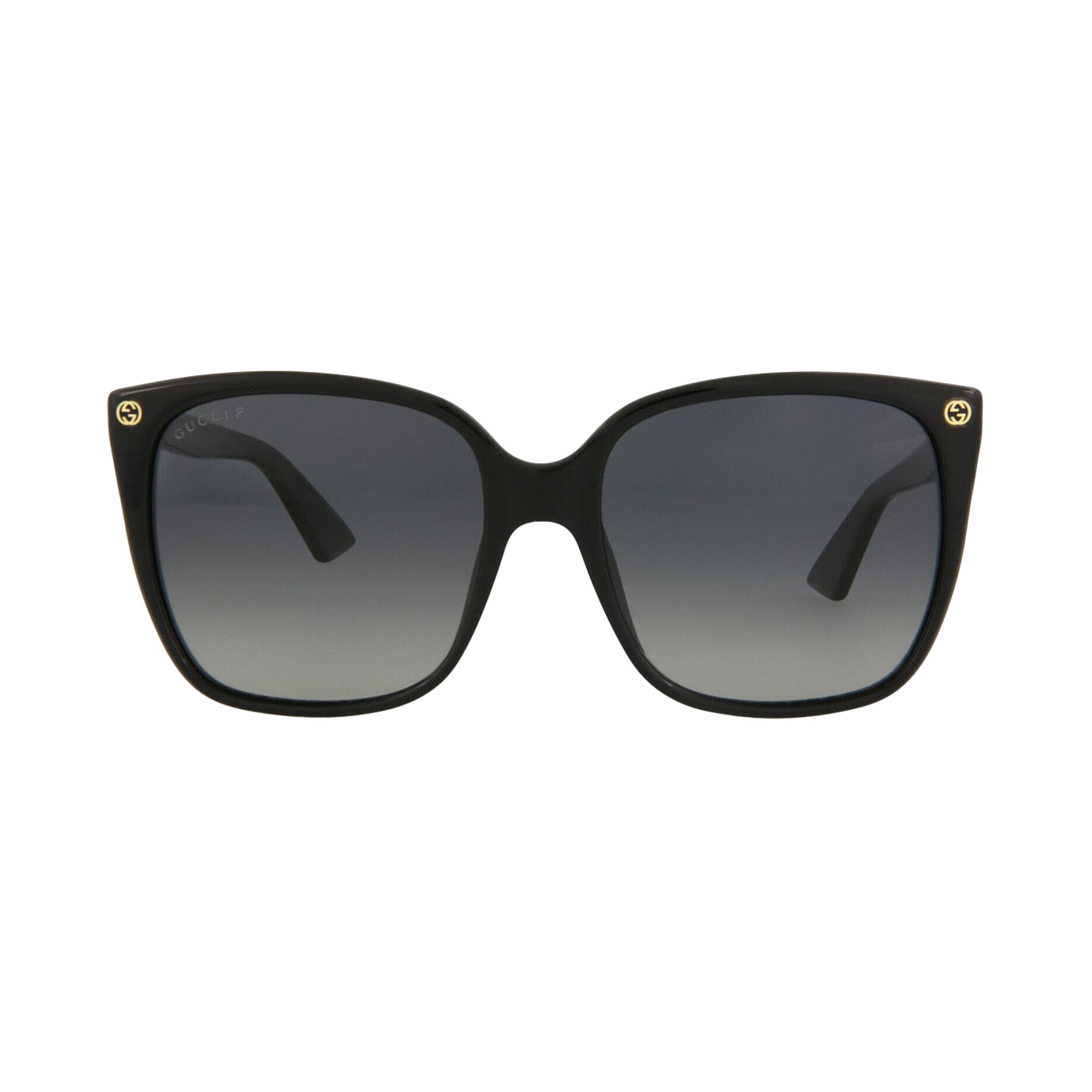 Buy Gucci Square Frame Acetate Sunglasses 'Black/Grey' - GG0022S