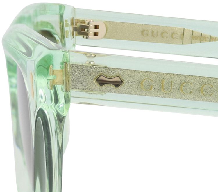 Gucci Square Frame Recycled Acetate Sunglasses Green