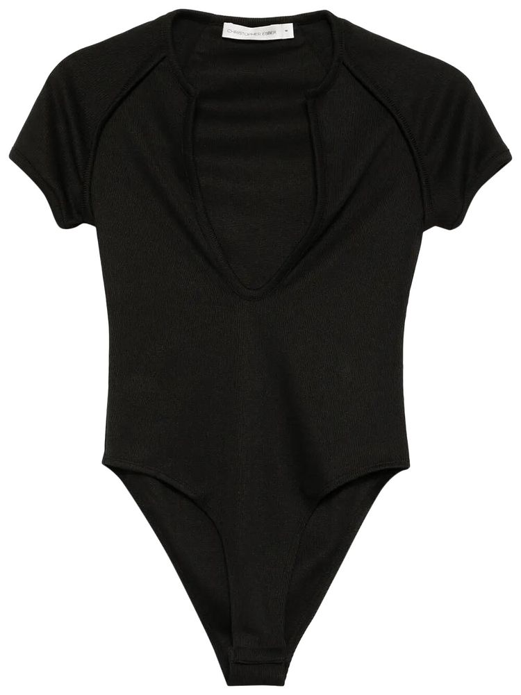 Christopher Esber Concave Tee Bodysuit Black