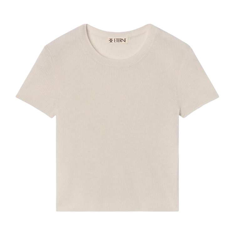 Eterne Rib Stitch Baby Tee Bone