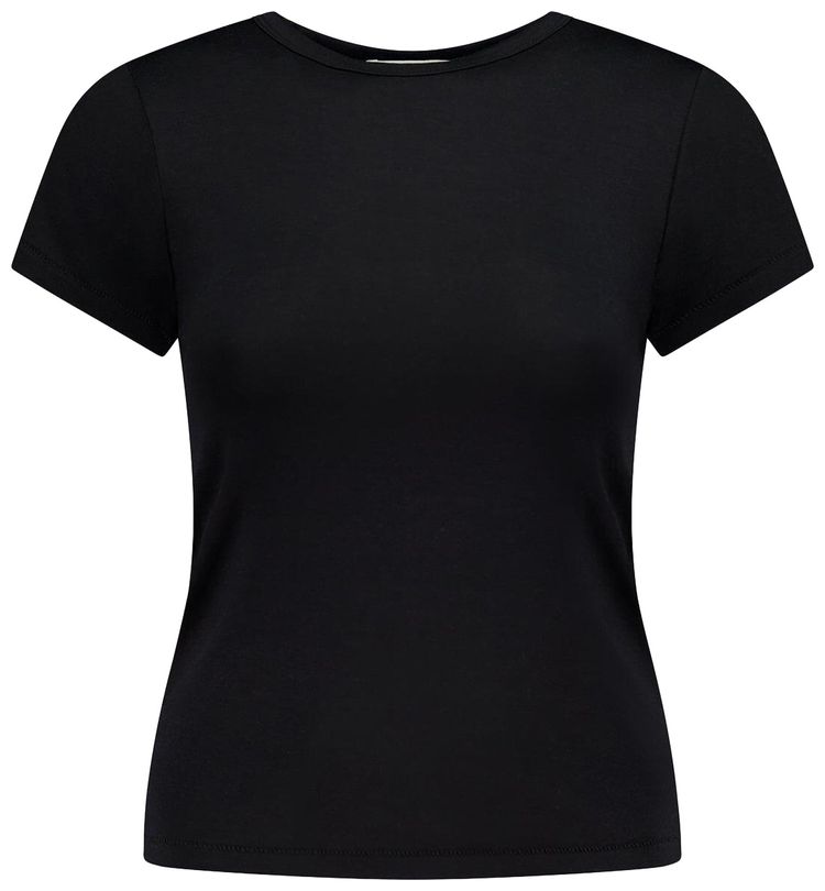 Eterne Fitted Crewneck Short Sleeve Tee Black