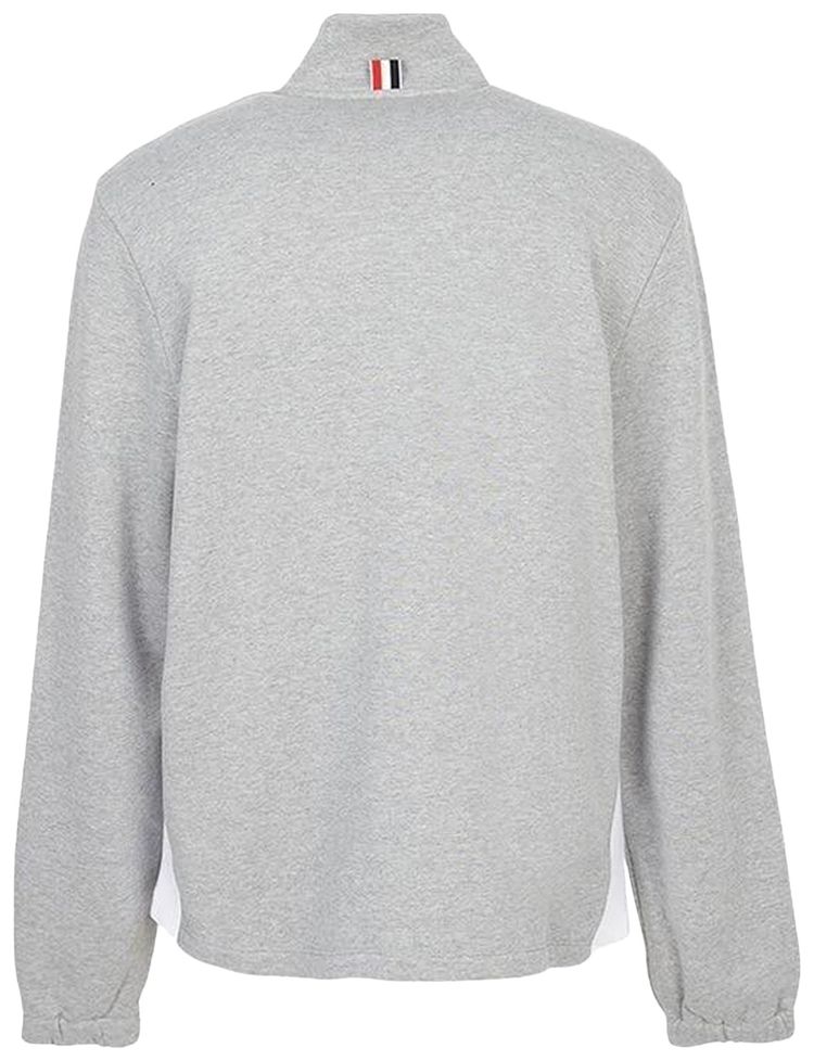 Thom Browne Half Zip Pullover Light Grey