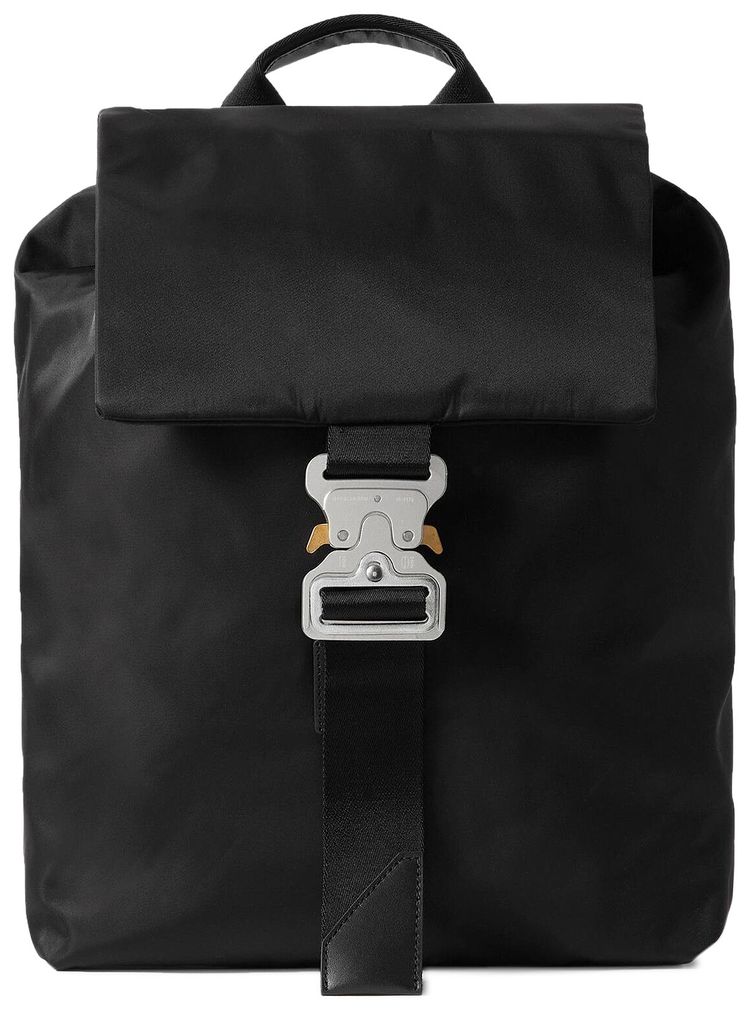 1017 ALYX 9SM Leather Trimmed Nylon Backpack Black