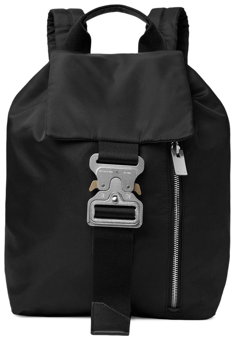1017 ALYX 9SM Tank Leather Trimmed Nylon Backpack Black