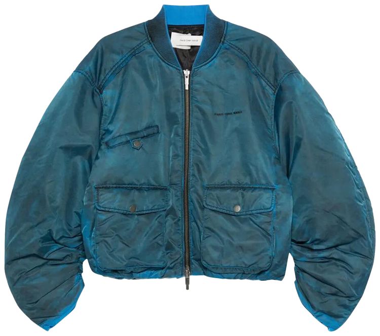 Feng Chen Wang Multi Pocket Cargo Jacket Washed Prussian Blue