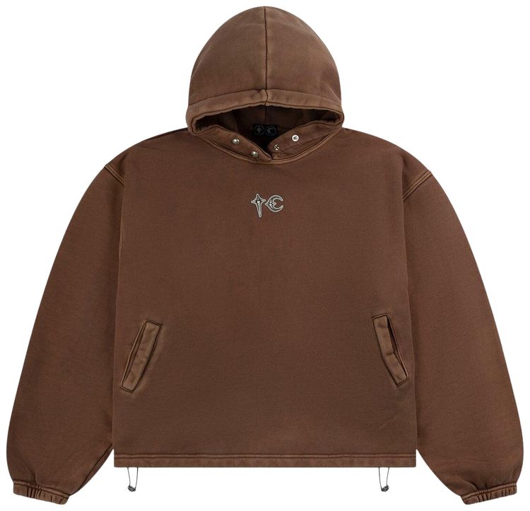 Thug Club Devil Peace Patch Hoodie Brown