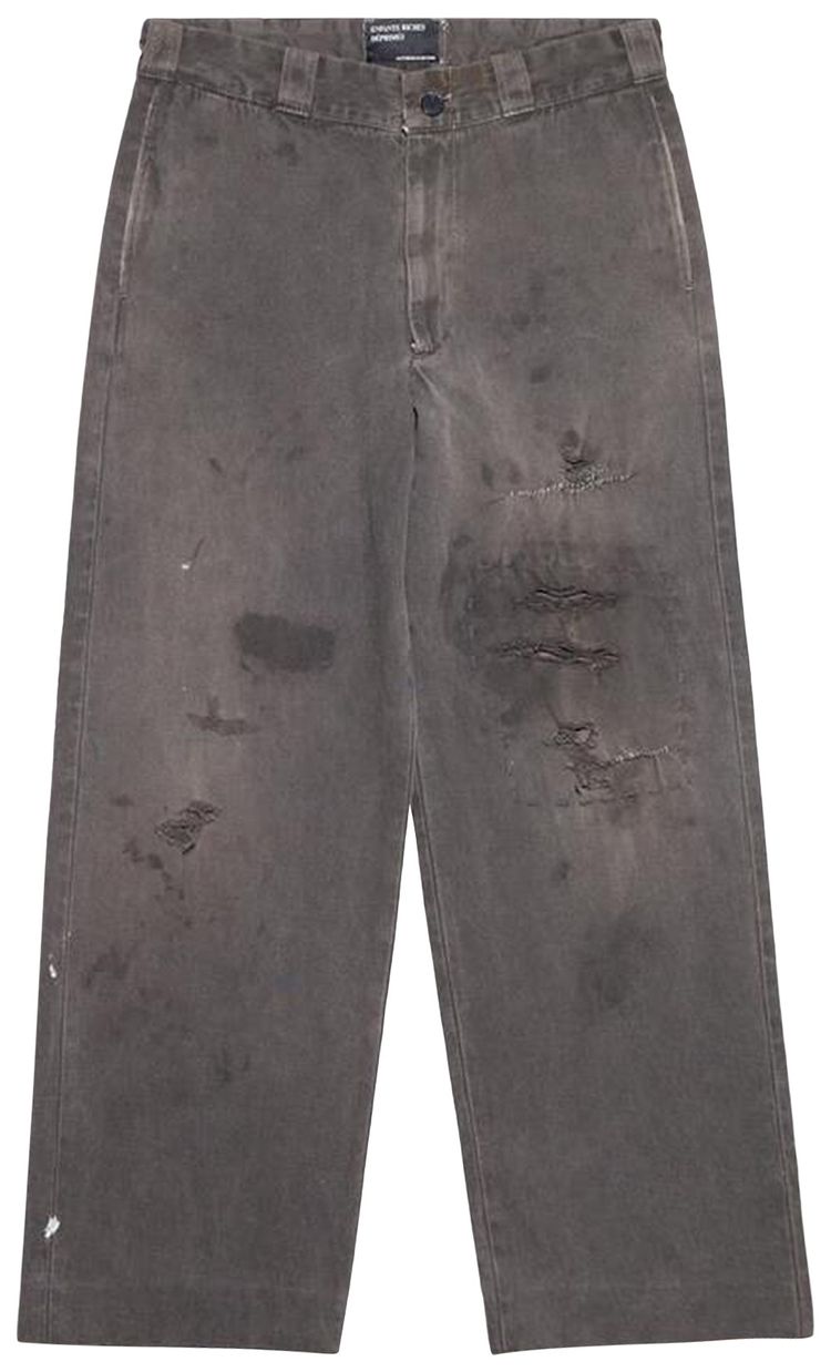 Enfants Riches Deprimes Sosos Repaired Trousers Faded Black