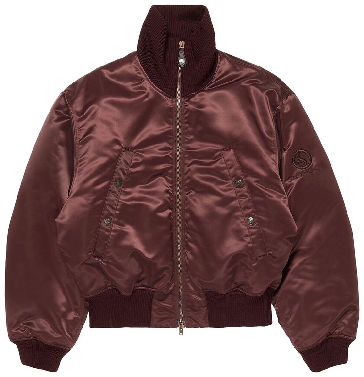 Acne Studios Technical Bomber Jacket Burgundy