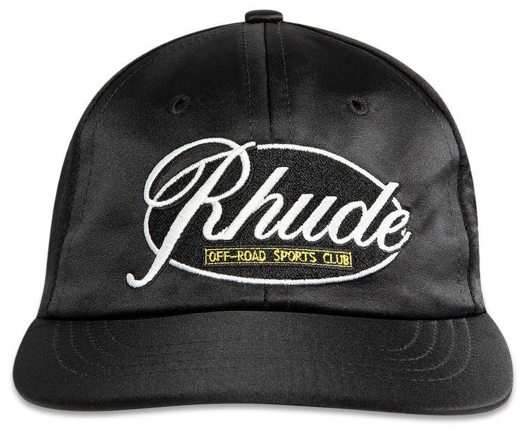 Rhude Sports Club Curved Brim Hat Black