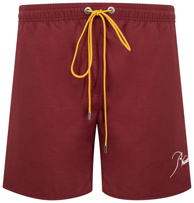 Rhude Radiator Swim Short MaroonWhite