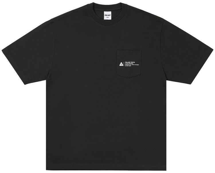 Palace Shop Locator Pocket T Shirt Black