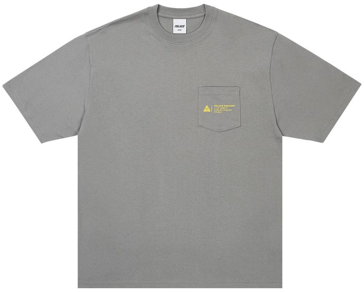 Palace Shop Locator Pocket T Shirt Charcoal