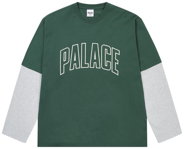 Palace Surprisingly Long Sleeve Racey GreenGrey Marl