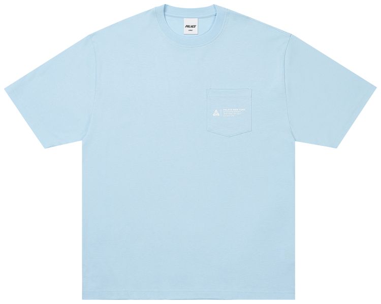 Palace Shop Locator Pocket T Shirt Ocean Blue