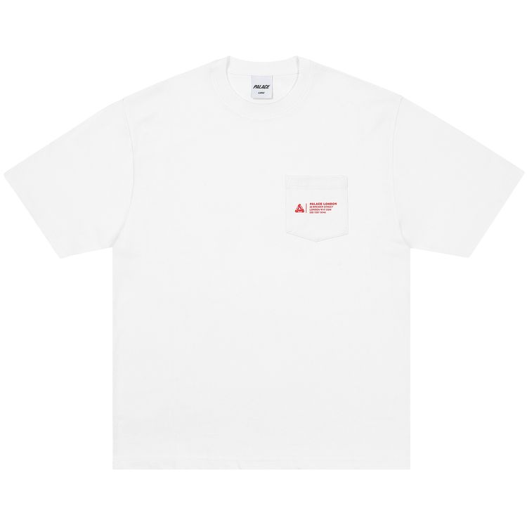 Palace Shop Locator Pocket T Shirt White