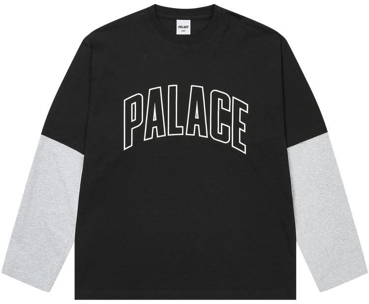 Palace Surprisingly Long Sleeve BlackGrey Marl