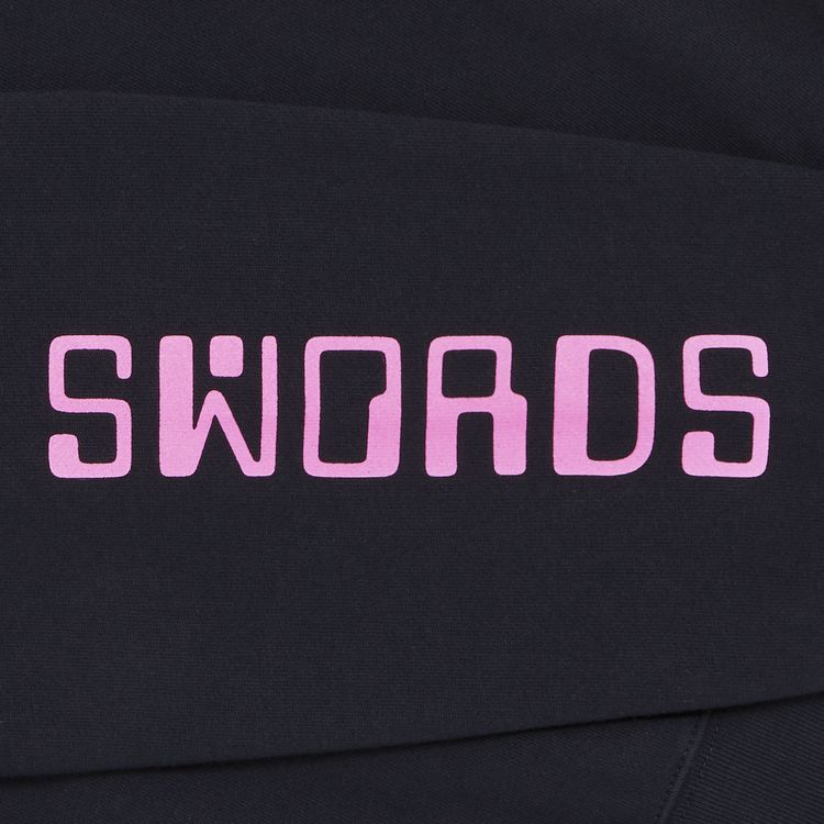 GOAT King of Swords Tarot Zip Up Hoodie BlueFuchsia