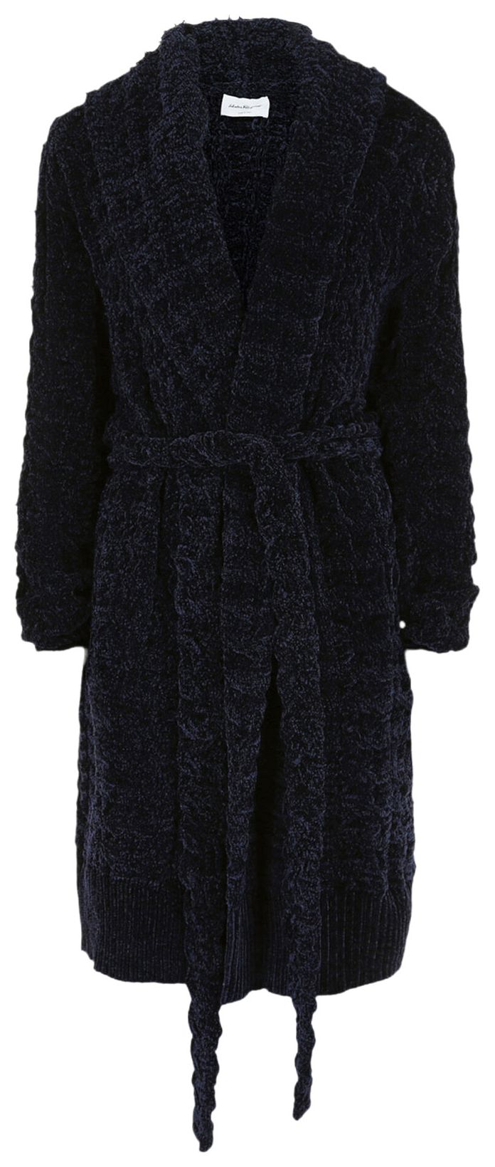 Ferragamo Chenille Knit Cardigan Black