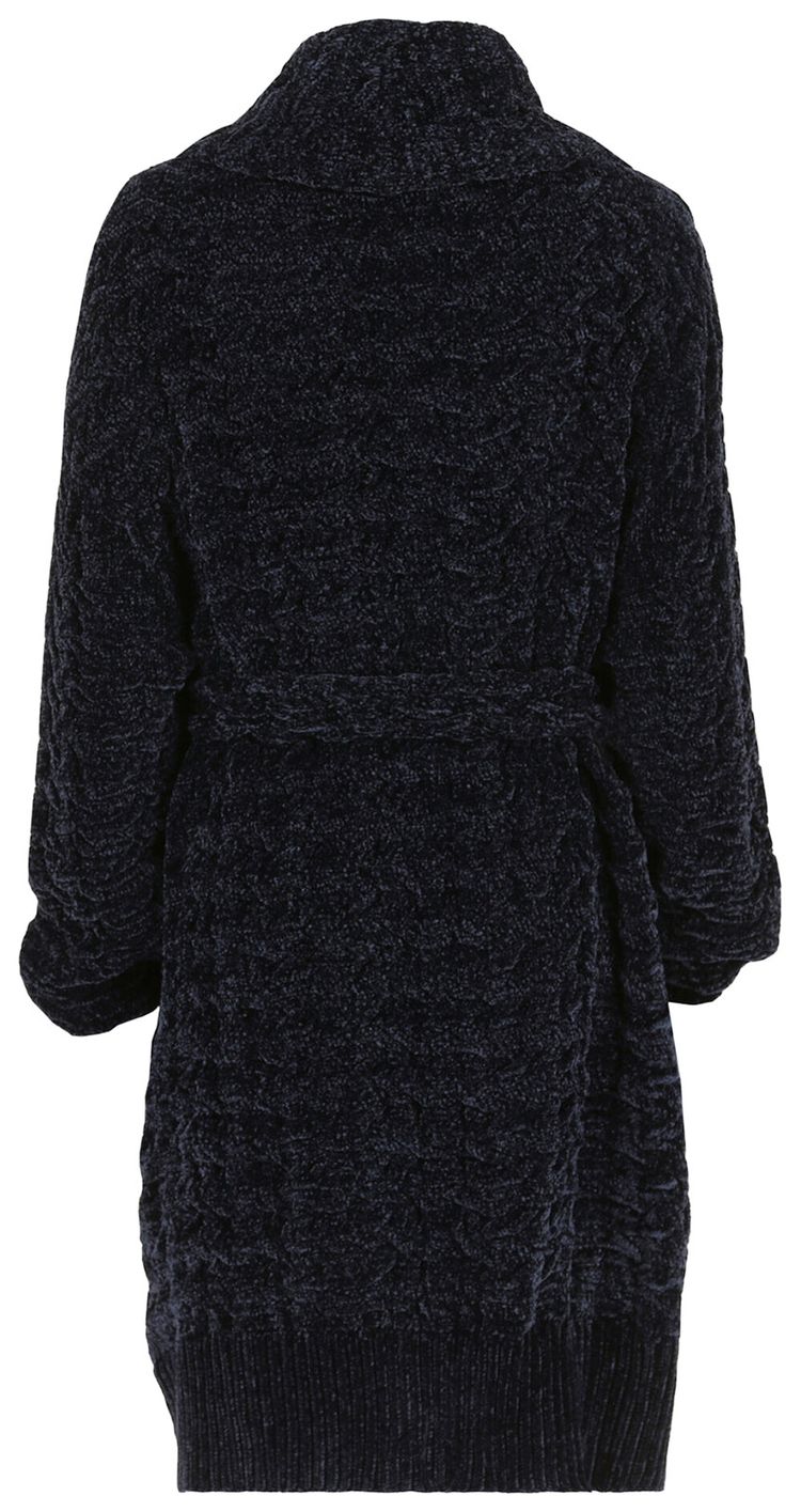 Ferragamo Chenille Knit Cardigan Black