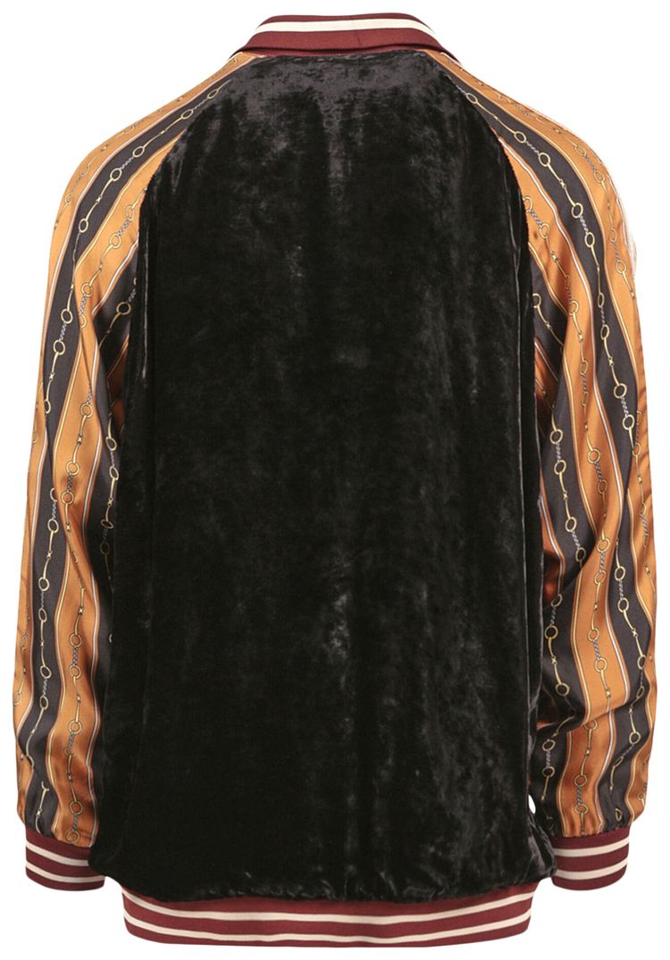 Gucci Mixed Media Bomber Jacket Black