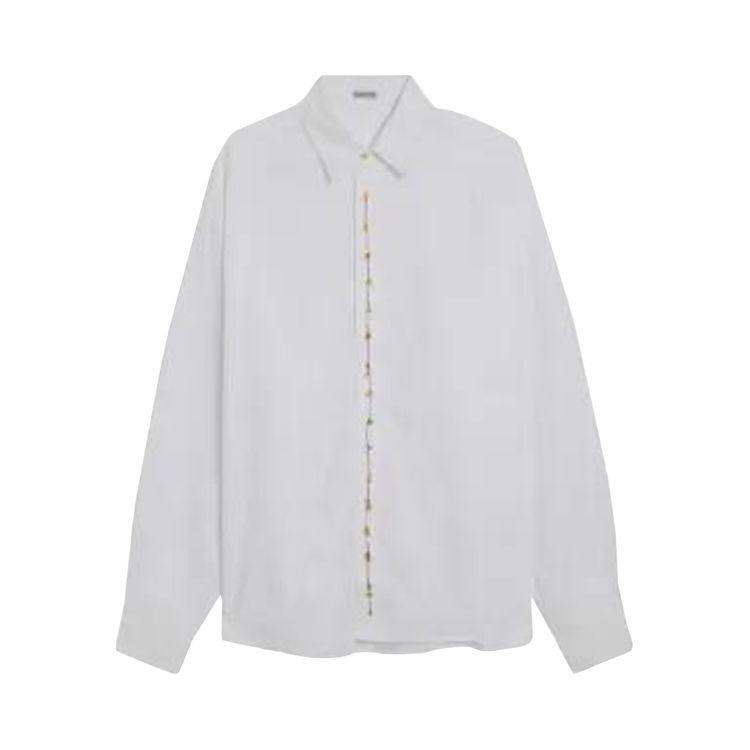Glass Cypress Double Button Shirt White