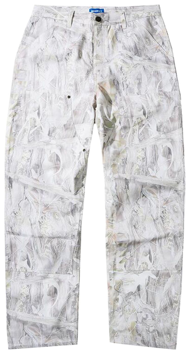 Market Handyman Camo Carpenter Pants White Camo