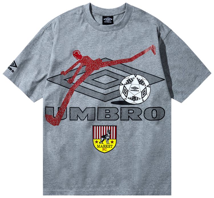 Market x Umbro Running Man T Shirt Heather Grey