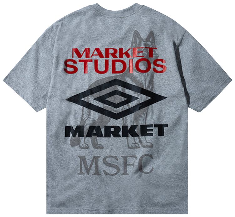 Market x Umbro Running Man T Shirt Heather Grey
