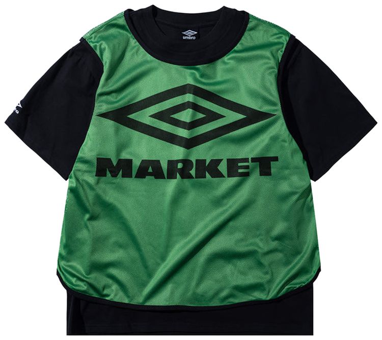 Market x Umbro Scrimmage Jersey T Shirt BlackGreen