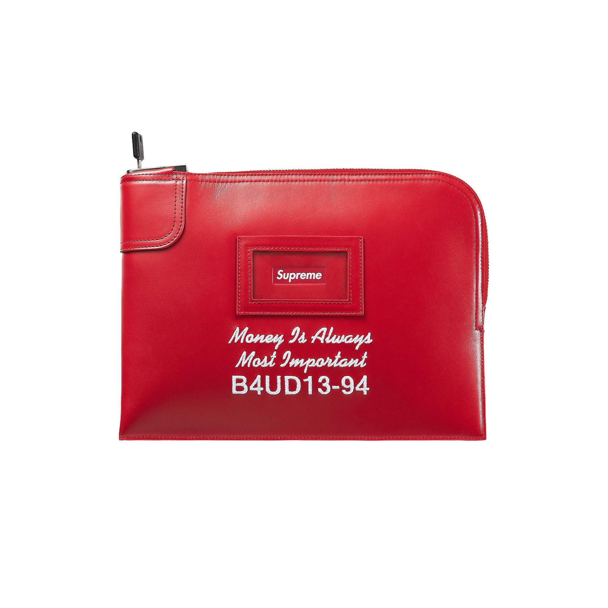 Buy Supreme Leather Money Bag 'Red' - FW25B20 RED | GOAT